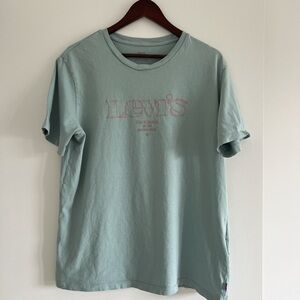 Levis dusty pastel pink and teal t shirt